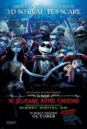 Tim Burton's The Nightmare Before Christmas 3-D Movie Poster