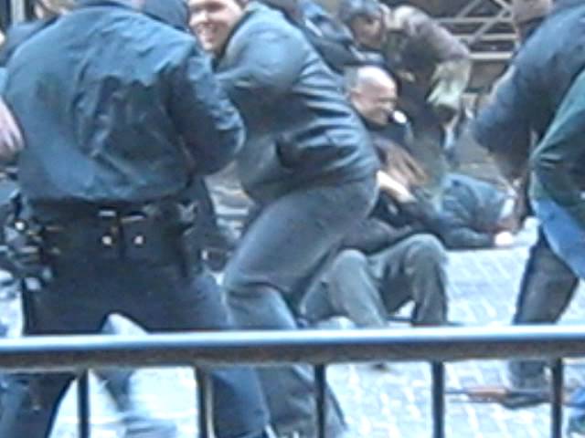 Featuring The Dark Knight Rises (2012) on set: brawl